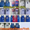 Throwback Gilbert 0 Arenas Jersey Custom XS-6XL Retro gestikte basketbalshirts Wit Blauw 2003-04 Rood Blauw 1984-2003