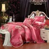 Bedding sets Sliver Golden Luxury Satin Jacquard comforter bedding sets Embroidery Super king size cases Wedding decor bed sheet sets Z0612