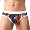 Underpants Men Briefs Sexy Low Rise Lace See Through Breathable Floral Pattern Male Underwear Intimates