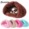 Mats Winter Soft Polar Fleece Dog Bed For Small Medium Dog House Puppy Kitten Cat Warm Sleeping Bag Nest Cave Bed Pet Kennel