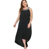 Plus size Dresses Size Halter Tunic Long Dres High and Low Party Elegant Maxi Sexy Sleeveless Summer Vestidos 230613