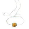 Choker Vintage Sweet Strap Yellow Heart Daisy Flower Necklace