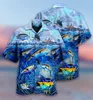 2023 Summer Fashion Pattern Hawaii Beach Men's 3D цифровой печать кубинская рубашка воротника Мужчина {категория}