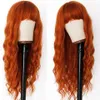 Dantelli peruklar zencefil pembe bordo insan saç peruk kadınlar için patlama ile vücut dalgası patlama peruk insan saç tam makine yapımı renkli insan saç perukları z0613