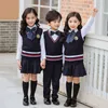 Ensembles de vêtements Britanniques Enfants Maternelle Uniforme Chandail Chemise Pantalon Japon Uniforme Scolaire Coréen Enfants Académie Vêtements Chorus Costumes 230612