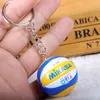 Keychains Fashion PVC Volleyball Keychain Ornaments Business Gifts Beach Ball Sport For Players Men Women Key Chain Gift