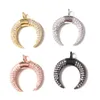 Lockets 5st Bling Zirconia asfalterad mån charm för kvinnor armband halsband som gör trend hänge handgjorda hantverk smycken tillbehör grossist 230612