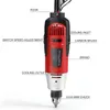 Boormachine 260W Mini elektrische boor graveur polijstmachine Rotary Power Tool Dremel slijpen graveerpen met accessoires 6,5 mm boorkop