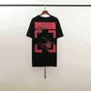 Camiseta Spider Designer OFFs para homens masculinos 2022 camisetas soltas de verão de alta qualidade pinturas cruzadas camisetas de seta Hip Hop Ow Clothing 17wt