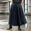 Pantalon homme japon Streetwear mode ample décontracté noir jambe large pantalon hommes femmes Punk gothique Hip Hop jupe homme sarouel pantalon