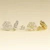 Probador aprobado Pendientes de diamantes Pendientes de plata 925 Pendientes de moissanita VVS de 4 mm Espárragos Bonito regalo para hombres y mujeres
