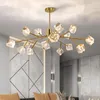 Candeeiros pendentes Lustre de luxo Sala de estar Iluminação nórdica Jantar Moderno Simples Criativo G4 Led Casa Lâmpada molecular de cristal