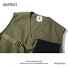 Mannen Vesten Japanse Mode Multi-pocket Cargo Jas Vest Heren Straat Merk Losse Tactiek Mouwloos Vest Casual Unisex 230613