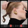 Ear Cuff ENFASHION Punk Earlobe Ear Cuff Clip On Earrings For Women Gold Color Auricle Earings Without Piercing Fashion Jewelry E191121 230613