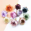 Fleurs séchées 100 pièces fleurs artificielles pivoines en soie fleur mur mariage décor à la maison accessoires bricolage guirlande de noël broche cadeau