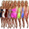 2023 NYA SOMMER DESIGNER Women Tracksuits 2 Piece Set Outfits Sexig Solid Color Slant Collar Croped Crop Top and Shorts Suit