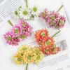 Fleurs séchées 18 pièces fausse plante cerisier en soie décoration de noël pour la maison mariage Scrapbook couronne étamine bricolage cadeau boîte à bonbons artificielle