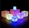 Móveis de acampamento Led Luminous Stool KTV Cube Chair Bar Criativo Ao Ar Livre Atividade Impermeável Exposição de Lazer