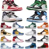 Jumpman 1 Chaussures de basket-ball 1s Royal repensé Spider-Verse UNC Toe Lucky Green Lost Found Skyline True Blue White Cement Taxi Mens Trainers Sports Sneakers Sports