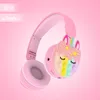 Casque sans fil Bluetooth casque dessin animé avec microphone fille dessin animé mignon jeu universel