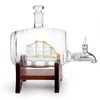 Bar Gereedschap 1000 ml Creatieve Vat Vorm Wijn Dispenser Glazen Fles Houder Whisky Set Decanter Handgeblazen 230612