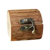 Bolsas de joias criativas caixa de anel artesanal de madeira artesanal rústico suporte de armazenamento portador personalizado presente de casamento para menina