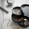 Storage Boxes Bins 4 Layers Jewelry Box 360 Degrees Rotary Holder Organizer for Earrings Rubber Band Bracelet Small Items 230613