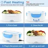 110 V + 12/24 V Dual Plug-in Electric Lunch Box 60 W Food Warmer Heater Faster Heated Lunch Box For Car/Caminhão/Home Portable Heating Boxes Suit