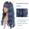 Lace Wigs HOUYAN Long curly hair wavy pink wig female high temperature resistant synthetic fiber wig cosplay Lolita Z0613