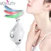 Face Massager 3 Colors LED Pon Therapy Heating Double Chin Removal Massager Face Neck Wrinkle Remover Skin Lifting Tighten Beauty Care Tool 230612