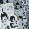 Zakładki zabawek dla dzieci 46PCS czarno -białe kreskówkowe rzemiosła anime i scrapbooking naklejki