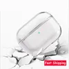 USA Stock voor Apple AirPods Pro 2 2e generatie AirPod 3 Pro -hoofdtelefoonaccessoires Solid TPU Siliconen Beschermende oortelefoon Cover draadloze oplaadschokbestendige kast