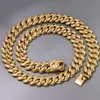 Strands Hip Hop 14 mm Rhombus Cuban Link Naszyjniki dla mężczyzn kobiety 14 -karatowe złoto Planeczowe metalowe prezenty biżuteria Dropshipping 230613