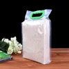 2,5 кг 5 кг прозрачные пластиковые рисовые упаковки пакеты пищевые вакуумные пакеты большой мешочек для хранения кухни карман органцер