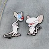 Brooches MD1178 DMLSKY Fashion Pin Cartoon Funny Mouse Couple Enamel Pins Backpack Bag Brooch Badges For Clothing Tie Kids Jewelry