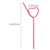 Bar Tools 40st Straws Curly Cartoon Novelty Funky Loopy Drinked Heart Fun Shape Swirly Silly Supply Home Straw Wacky 230612