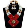 Orecchini di collana set ultimo matrimonio africano perle nigeriane giallo sposa cristallo dichiarazione donna regalo ABL300