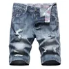 Pantaloncini da uomo 2023 Estate Jeans corti strappati da uomo Marchio di abbigliamento Bermuda Cotton Streetwear Denim Taglia maschile 29-42