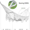 ハンモックダブルハンモックピュアコットンハンモックホワイトスイングベッドスタイルハンモック300cmx160cm