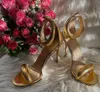 Vrouwen witte sandaal lederen hakken Bijoux enkelband metallic leer GR stiletto sandalen gianvitorossi zilver zwart goud schoenen bruiloft jurk pumps 35-43