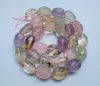 Beads Wholedsale 1string of 15.5" Natural Multi Quartz Crystal Beads Faceted Nugget Beads 10x14mm Gem stone Jewelry Beads