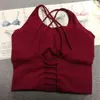 Yoga Outfit Vrouwen Sexy Back Bandjes Bh Gym Crop Tops Shirts Lange Mouwen Training Top Fitness Running Sport T-shirts