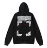 Offes T-shirts White 2022 Style Trendy Fashion Sweater Painted Arrow Crope Rand Loose Hoodie Men's and Women's Coatjqm1 Tops