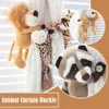 Varas para cortina Jungle Forest Animals Titular Tieback Ganchos Tie Backs Acessórios para Decoração de Quarto Infantil Alças Holdback 230613