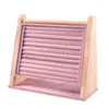 Jewelry Pouches Vertical Pink Ring Display Earring Plate Rack Storage 31.5 11.5 27cm
