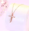 2023 Geometri Moissanite Diamond Cross Pendant Necklace for Women 925 Sterling Silver Jewelry