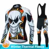 Tävlingssats 2023 Winter Ropa Ciclismo Cycling Clothes Men's Thermal Fleece Jersey kostym utomhus cykla MTB Kläder Bib Pants Set