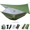 Hamacs Camping Jardin Hamac avec Net Mobilier d'extérieur Lit Force Sommeil Balançoire Portable Suspendu