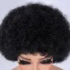 Lace Wigs BCHR Afro Kinkly Curly Wigs Peruca Sintética para Mulheres Negras Cor Natural Fibra de Alta Temperatura Z0613