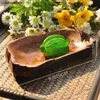 Dishes Handmade Irregular Natural Wooden Soap Dish Wood Soap Tray Holder Storage Soap Rack Plate Box Container Porta Sapone Anti Cerne